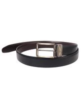 SWITCH STYLE BLACK AND DARK BROWN LEATHER BELT